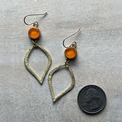 Orange Farah Earrings- One of a Kind