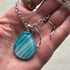Swirly Teal Drop Set- One of a kind