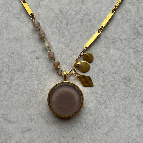 Dusty Lavender Necklace- One of a Kind