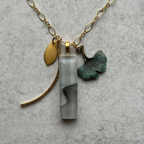 Ginkgo Charm Necklace- One of a Kind