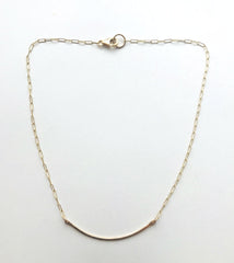 Bar Necklace- gold filled & sterling silver