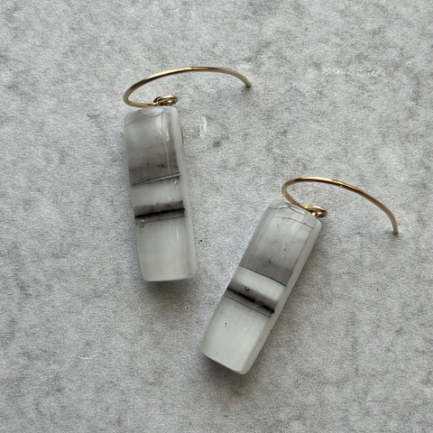 Small Jordan Earrings- Black & White