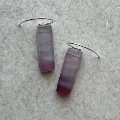 Small Jordan Earrings- Touch of Burgundy- one of a kind