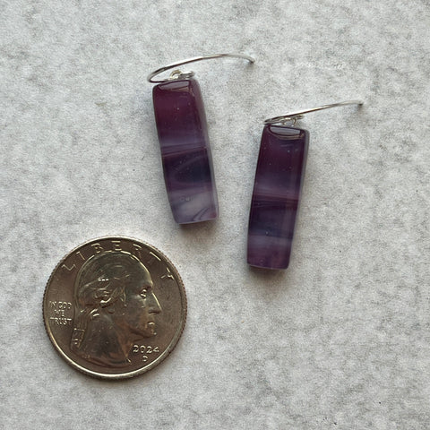 Small Jordan Earrings- Swirly Burgundy