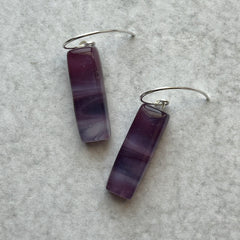 Small Jordan Earrings- Swirly Burgundy