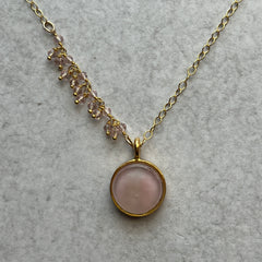 Pink Dangle Necklace- One of a Kind