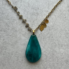 Swirly Teal & Labradorite Necklace