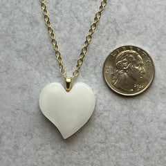 White Heart Necklace- 3 available!