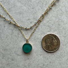 Teal 2 in 1 Layered Necklace - One of a Kind