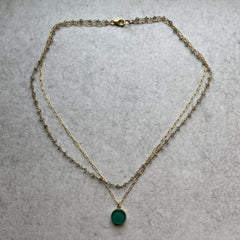 Teal 2 in 1 Layered Necklace - One of a Kind