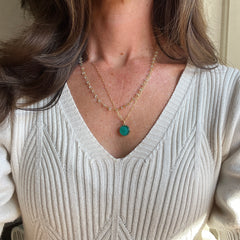 Teal 2 in 1 Layered Necklace - One of a Kind