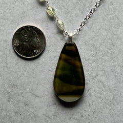 Swirly Moss & Prehnite Necklace- One of a Kind