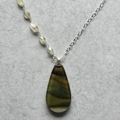 Swirly Moss & Prehnite Necklace- One of a Kind