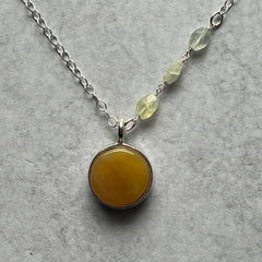 Swirly Amber Necklace- One of a Kind