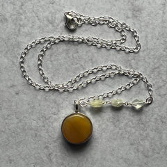 Swirly Amber Necklace- One of a Kind