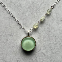 Mint Prehnite Necklace- One of a Kind