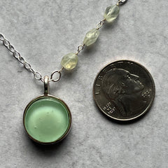 Mint Prehnite Necklace- One of a Kind