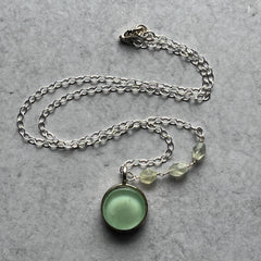 Mint Prehnite Necklace- One of a Kind