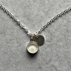 White Charm Necklace- One of a Kind