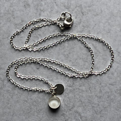 White Charm Necklace- One of a Kind