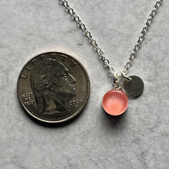 Peach Charm Necklace- One of a Kind