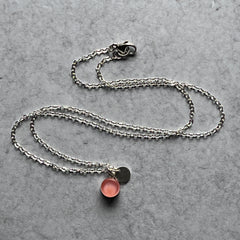 Peach Charm Necklace- One of a Kind