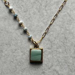 Mint & Baby Blue Necklace- One of a Kind