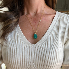 Teal Drop Necklace- one of a kind