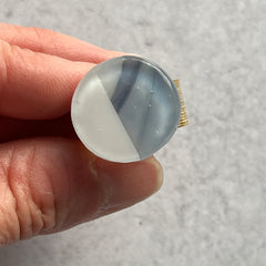 2 Tone Grey/White Ring- adjustable- One of a Kind