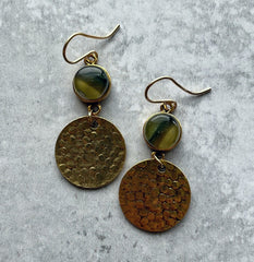 Tortoise Shell Earrings- One of a Kind