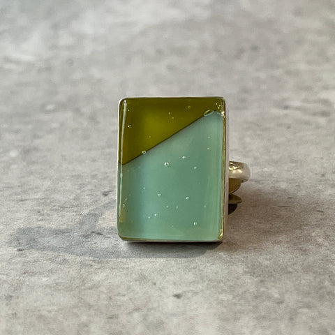 Mint/Mustard Mabel Ring- One of a Kind Size 7