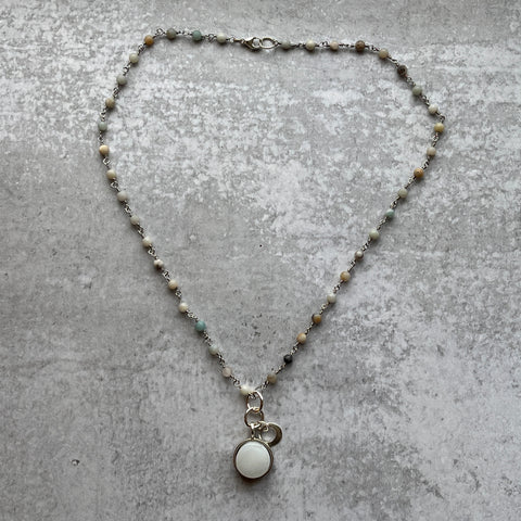 White Amazonite Necklace- One of a Kind