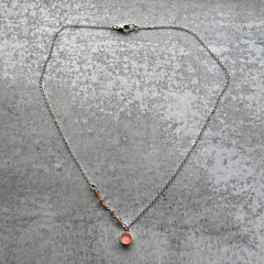 Neon Peach Necklace- One of a Kind