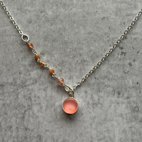 Neon Peach Necklace- One of a Kind