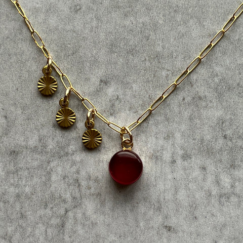 Red Charmy Necklace- One of a Kind