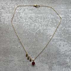 Red Charmy Necklace- One of a Kind