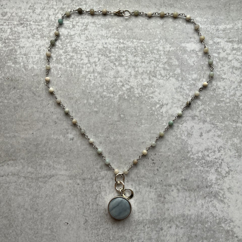 Stormy Amazonite Necklace- One of a Kind