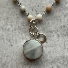 Swiry White Amazonite Necklace- One of a Kind