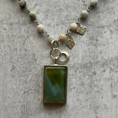 Blue/Green Amazonite Necklace- One of a Kind