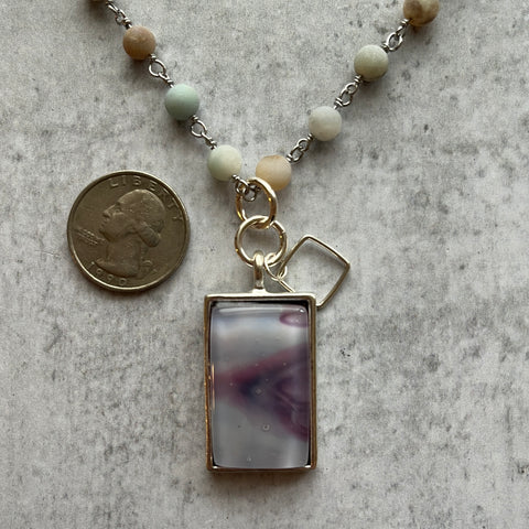 Swirly Purple Amazonite Necklace- One of a Kind