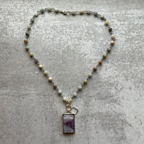 Swirly Purple Amazonite Necklace- One of a Kind