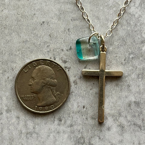 Cross Charm Necklace- One of a Kind