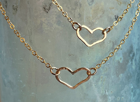 Hammered Heart Necklace