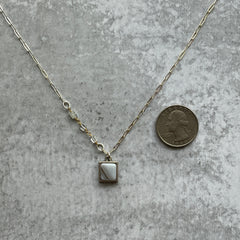 Streaky Grey Ivy Necklace- One of a Kind