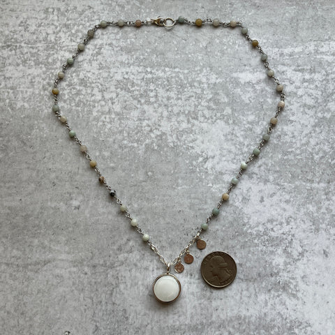 White Amazonite Necklace- 2 Available