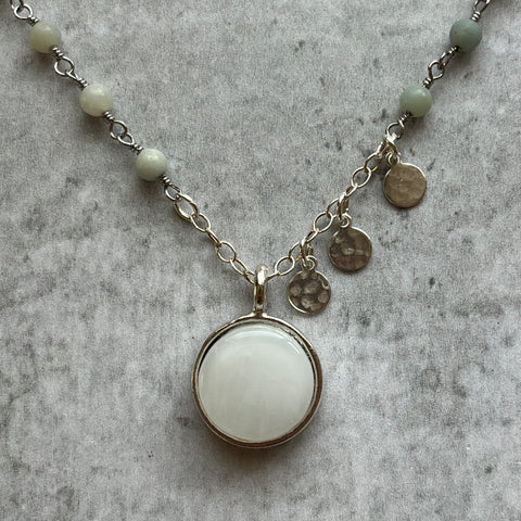 White Amazonite Necklace- 2 Available