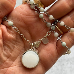 White Amazonite Necklace- 2 Available