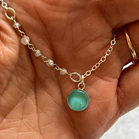 Light aquamarine Necklace- One of a Kind