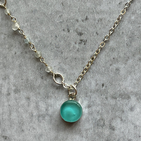 Light aquamarine Necklace- One of a Kind