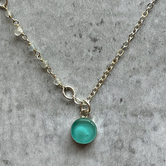 Light aquamarine Necklace- One of a Kind